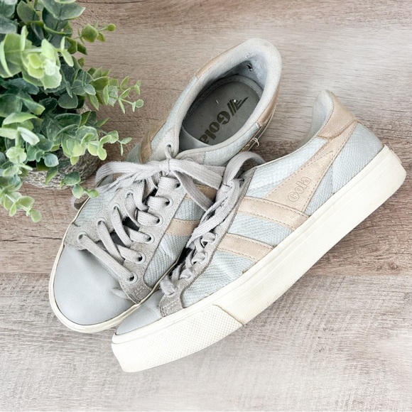 Gola Shoes - Gola metallic silver gold sneakers tennis shoes 8